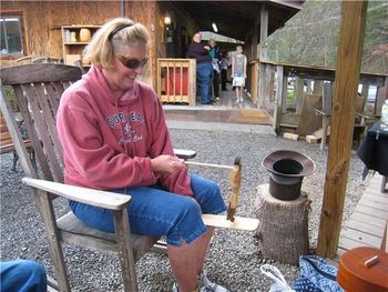 I forgot to tell her that the LimberJack tickles a bit!
