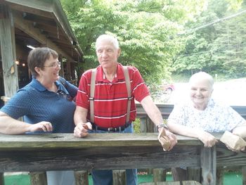 Clifton Vandiver, cousin of "Uncle Pen" Vandiver, with Mary Lou and Kathy, Sturgis, KY
