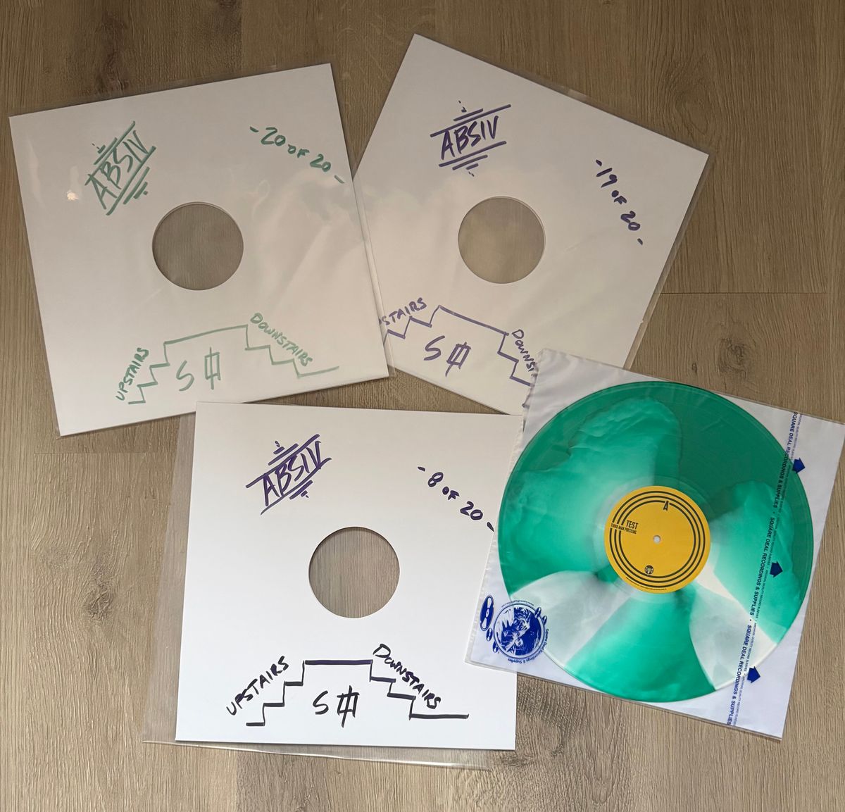 Systems Officer - TEST PRESSING - UPSTAIRS DOWNSTAIRS 12" - SIGNED AND NUMBERED