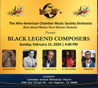 Afro-American Chamber Music Society Orchestra's "Black Legend Composers" Concert