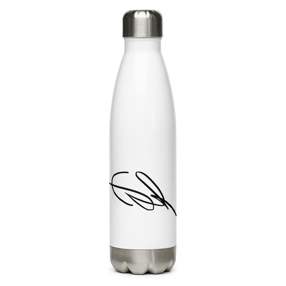Ezekiel Mianscum Signature Stainless Steel Water Bottle - White