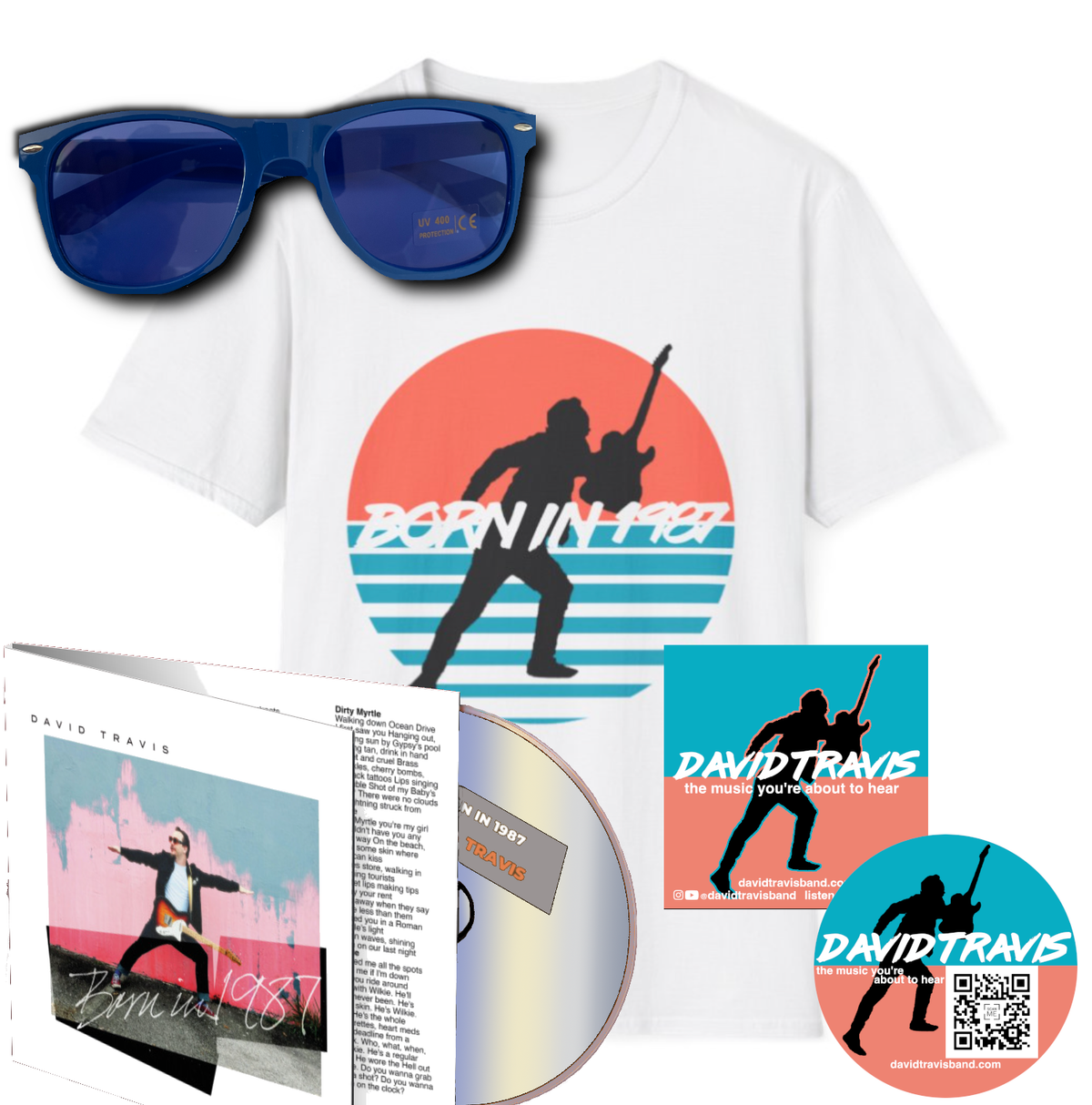 Signed Born in 1987 Tshirt, CD bundle