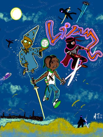 Ninja Nights: This is a piece I did for my lil cuz Liam which I incorporated him into the art and some ninjas because he likes the whole ninja culture . It was fun creating this for him.
