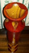 Exotic African Padouk and South American Marblewood Vase