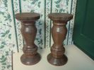 Walnut Candle Holders
