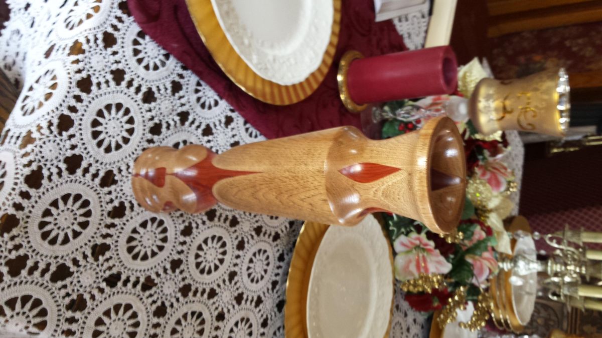Red Heart and Hickory Vase