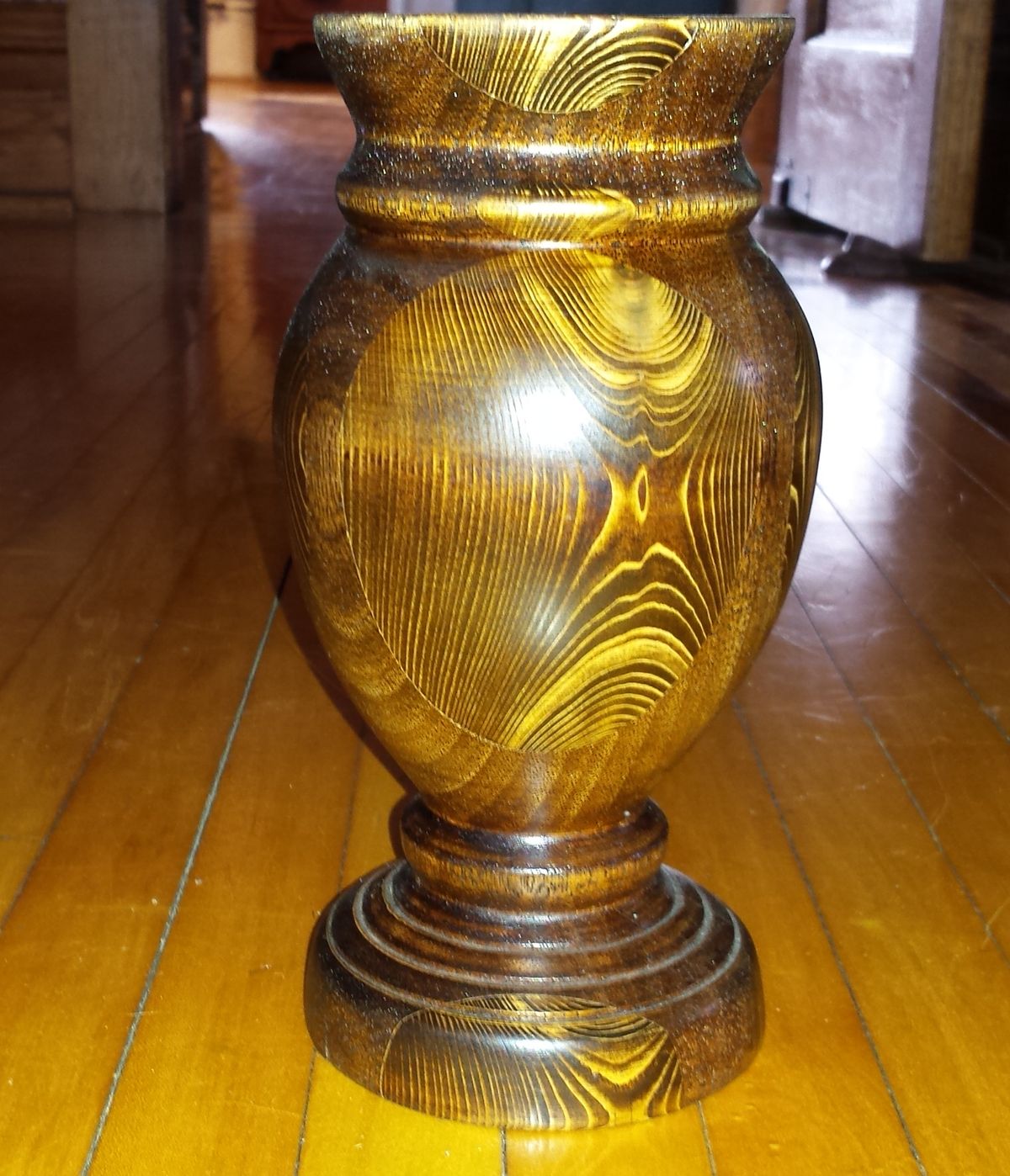 Mahogany and Cedar Vase