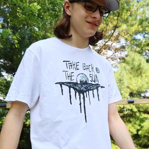 TBTS T-Shirt White T-Shirt With Black Logo