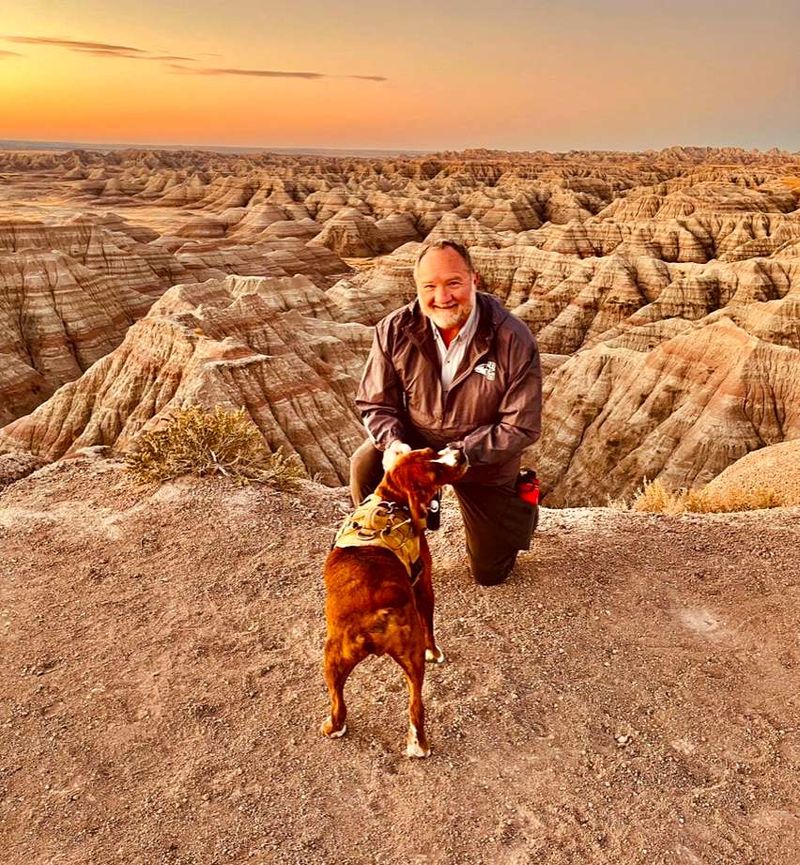 Bill and WORF overlooking the Badlands