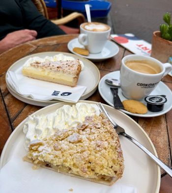 Coffee and cake. An essential pause in a very busy collection of photographs.
