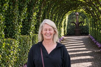 Muiderslot Castle, Muiden. Debbie framed by a garden archway. Sometimes the picture almost arranges itself.
