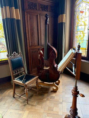 Schloss Drachenburg, Königswinter. The music room and its window. A room with more than one kind of beauty.
