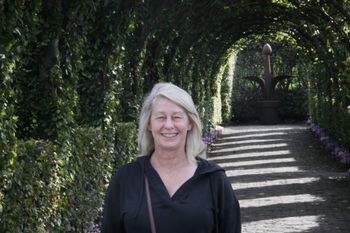 Muiderslot Castle, Muiden. Debbie framed by a garden archway. Sometimes the picture almost arranges itself.
