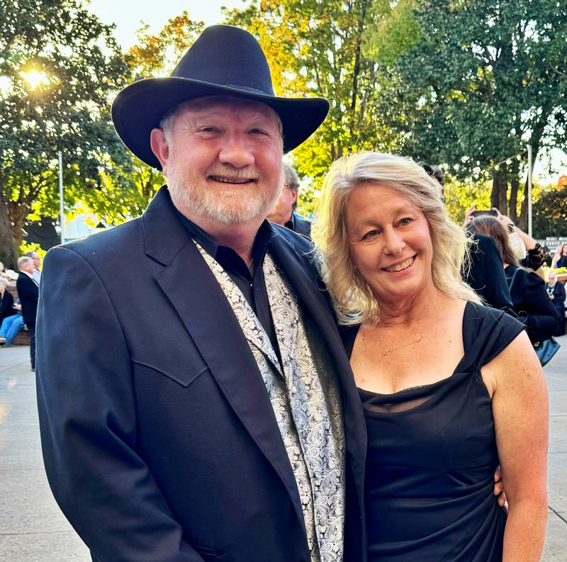 Bill and Debbie dressed for the Nashville awards
