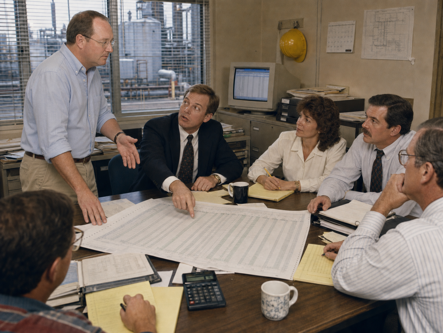 The spreadsheet the suit and the stories scene 2