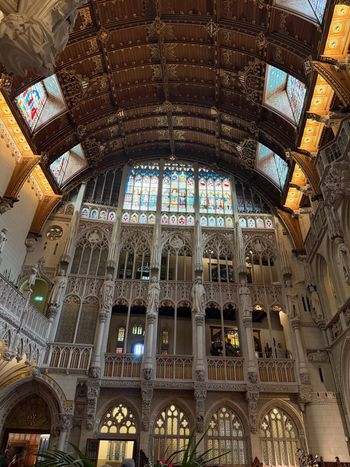 Kasteel de Haar, near Utrecht. The great hall. A room with considerably more headroom than we require at home.
