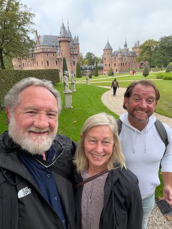 Kasteel de Haar, near Utrecht. Debbie, Chad, and me in a castle selfie. We managed to get everybody into the picture.
