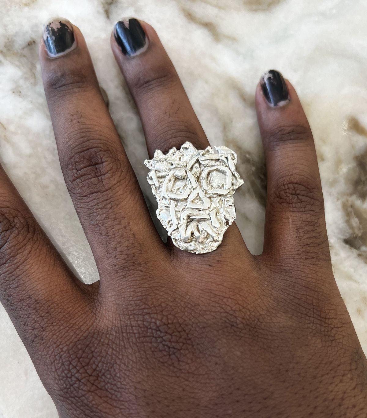 "BREAKDOWN" Silver Ring