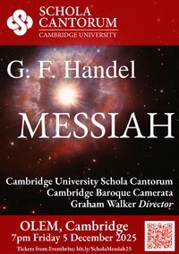MESSIAH: Cambridge Schola and the Cambridge Baroque Camerata 