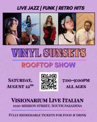 Natalie Van singing with Vinyl Sunsets