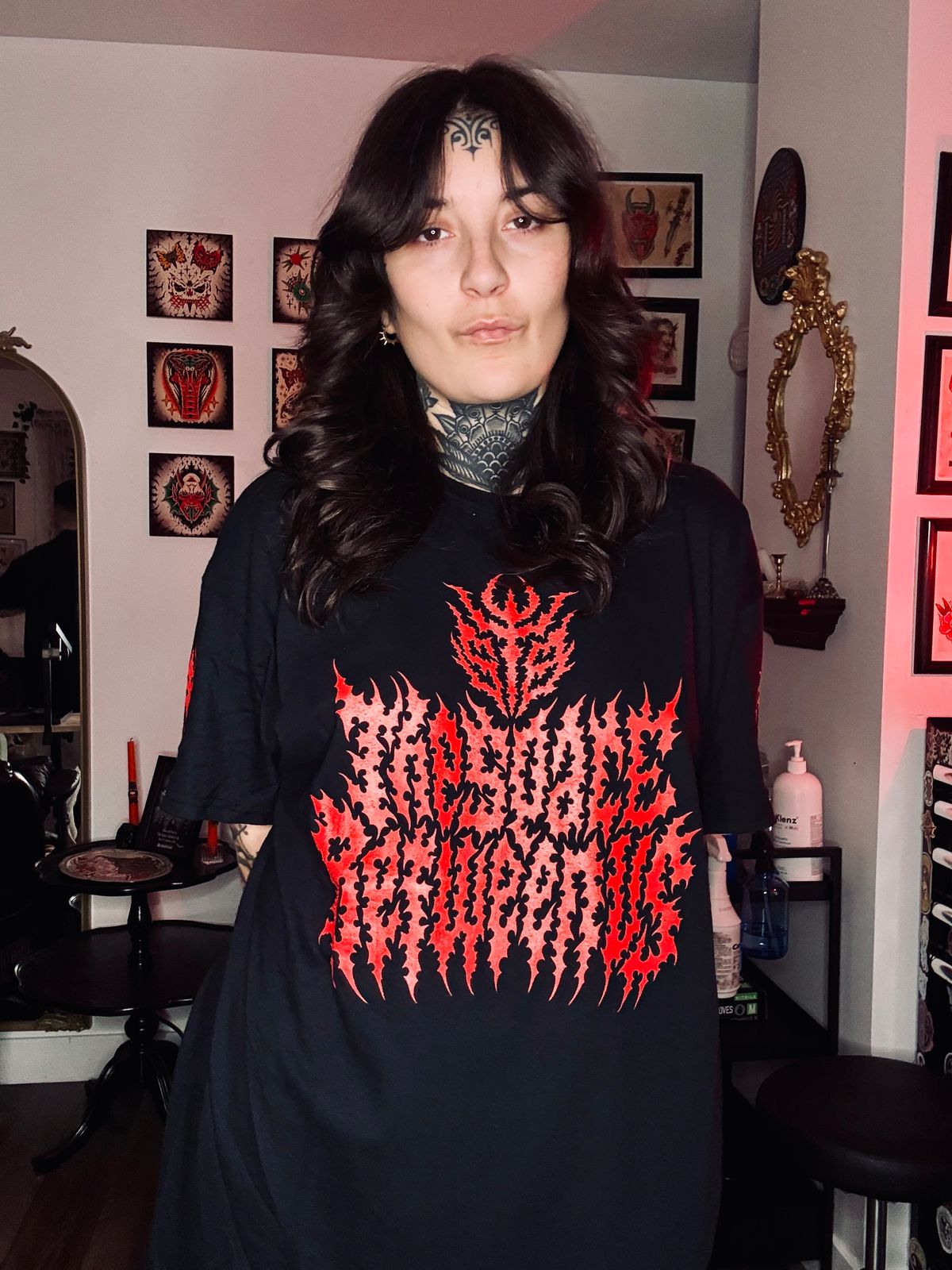 Beyond The Void Red On Black T-Shirt 