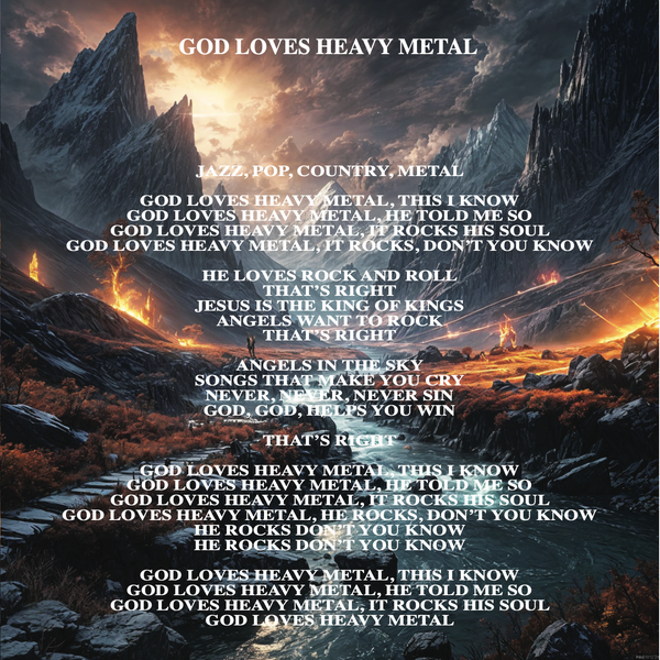 GOD LOVES HEAVY METAL  LYRICS