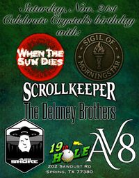 @ 19th Hole: When the Sun Dies, AV8, Scrollkeeper, Sigil Of Morningstar, Alien Shore, & The Delaney Brothers