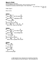 Mary's Child - Chord Diagram - Key of A/B - Guitar Arrangement