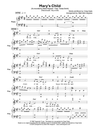 Mary's Child - Sheet Music - Key of A/B - Piano/Vocal Arrangement