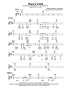 Mary's Child - Sheet Music - Key of A/B - Guitar/Vocal Arrangement