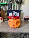 Pumpkin Skull Candy Basket