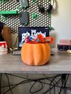 Pumpkin Skull Candy Basket