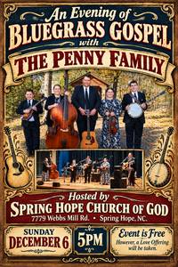 An Evening Of Bluegrass Gospel Music with The Penny Family