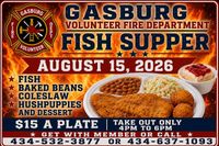 Gasburg Volunteer Fire Department Fish Dinner Fundraiser