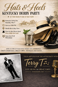 TERRY @  KENTUCKY DERBY DAY | BAY VIEW RESTAURANT & BAR, OVERLOOKING HORSHOE BAY