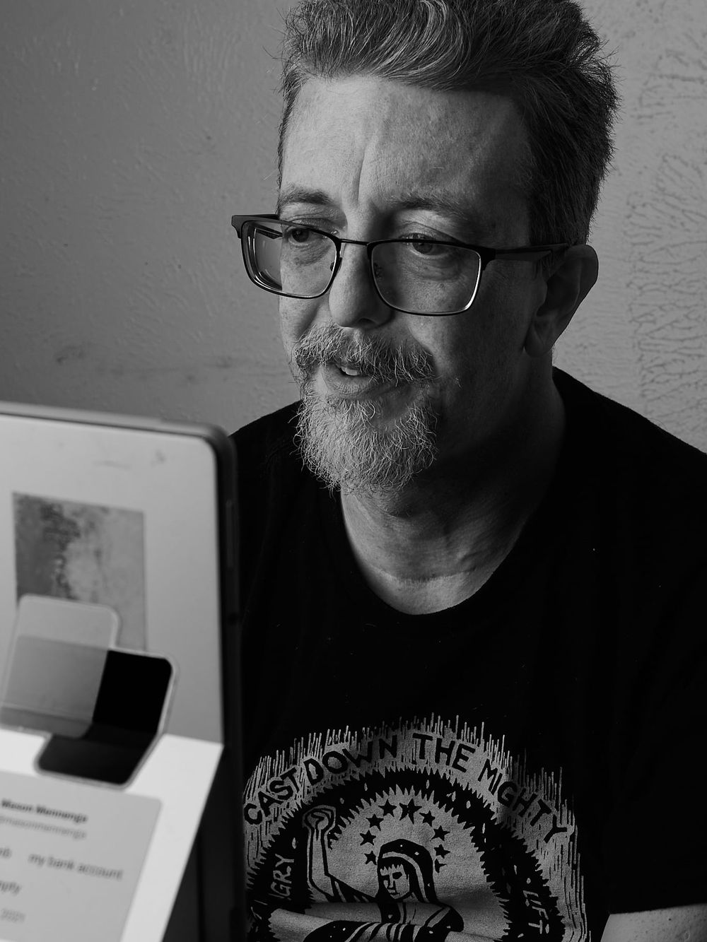 NightHawkX in front of his tablet