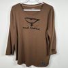 XL ★ MEDIUM BROWN 3/4 SLEEVE TEE