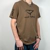 M ★ LIGHT BROWN V NECK TEE 
