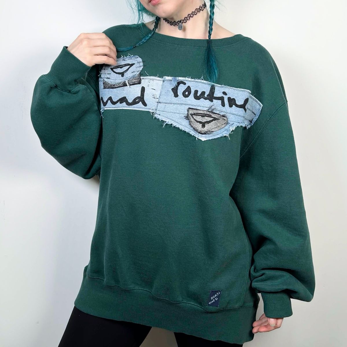 2XL ★ GREEN PATCH SWEATER