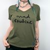 M ★ DARK GREEN V NECK TEE