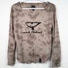 S ★ TAN TIE DYE WAFFLE LONG SLEEVE