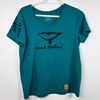 L ★ TEAL V NECK TEE