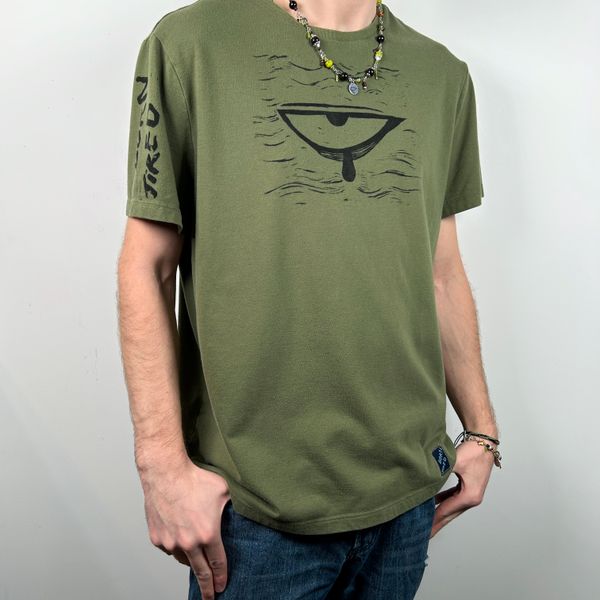 L ★ OLIVE WAVY TEE 