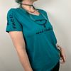 L ★ TEAL V NECK TEE