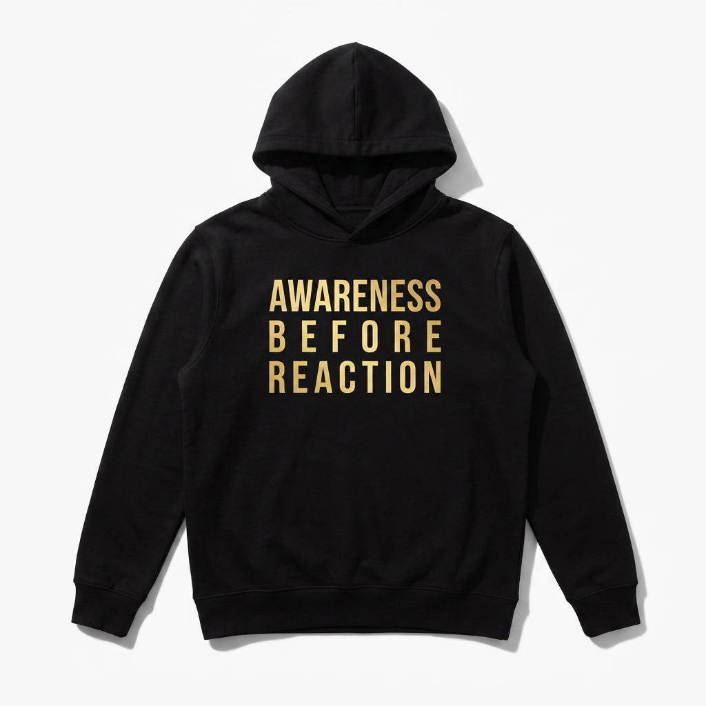 Awareness Before Reaction Hoodie (Black)