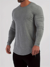 MENS 3 PACK OF LONG SLEEVE ROUND NECK SLIM FIT SHIRTS