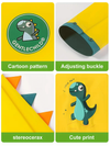 Dinosaur Raincoat for Kids- Lightweight, Waterproof Full-Body Hood & Pockets Dinosaur Rain Jacket