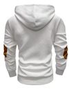 Mens Stylish Casual Hooded Sweatshirt with Color-Blocking Design