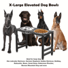 Elevated Dog Bowls For Extra Large Dogs With Mat.