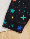 Flame-retardant girls pajama set in with various cartoon unicorn prints GLOWS UNDER UV LIGHT